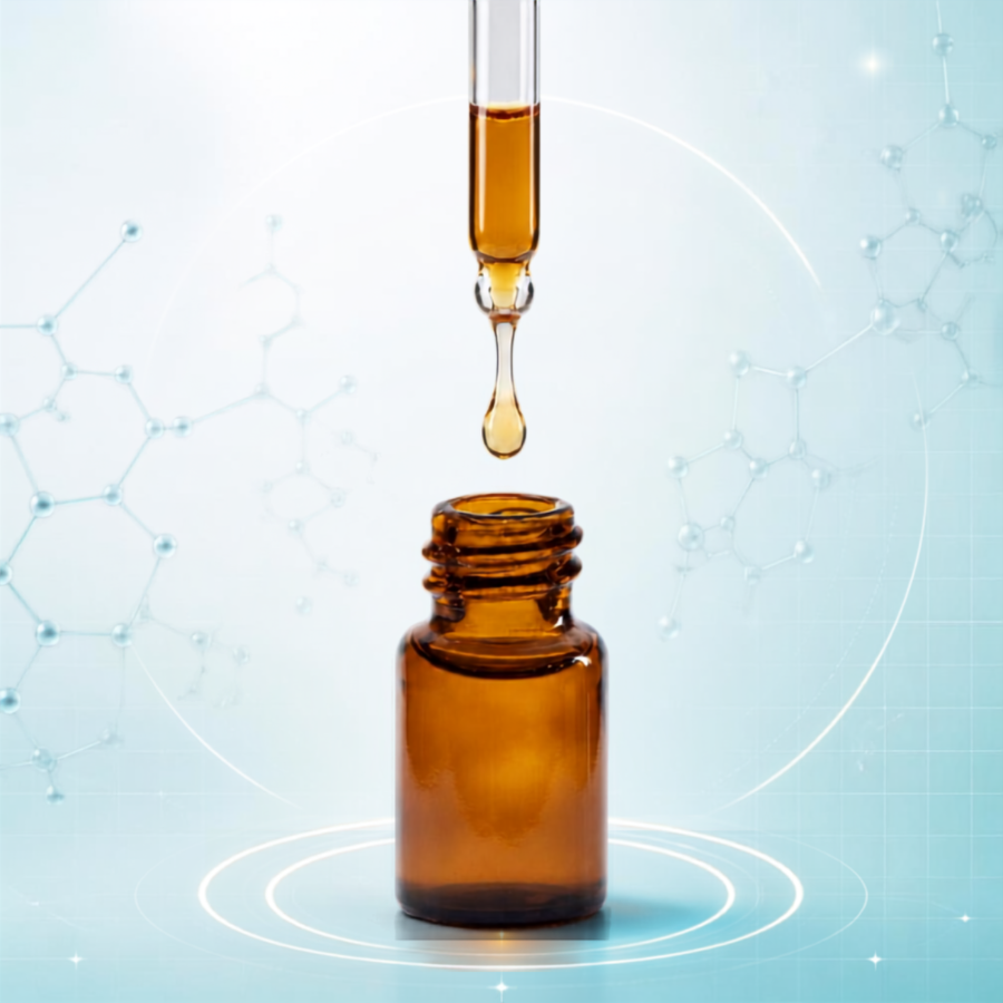 Frasco conta-gotas âmbar sem etiqueta para marca própria de formulações de CBD